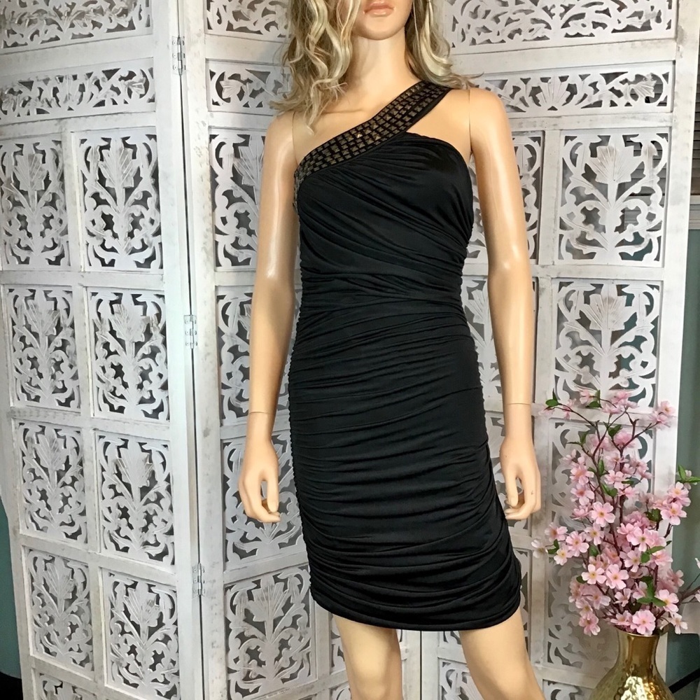 Cutie London Black One Shoulder Bodycon Dress 12